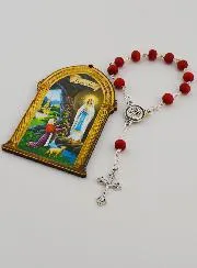 Children's Wooden Decade Rosary and Souvenir Icon