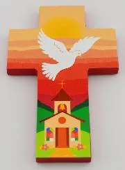 Pink Communion Cross - Girl