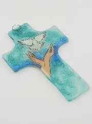 Holy Spirit Glass Cross