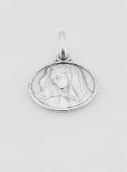Virgin Mary with Veil 925 Silver Medal