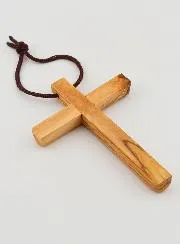 Olive Wood Alb First Communion Cross