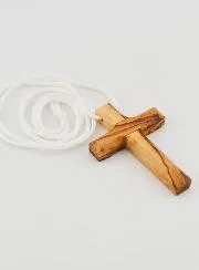Olive Wood Communion Cross with Cord