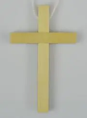 Wood Alb Cross with White Cord