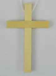 Wood Alb Cross with White Cord