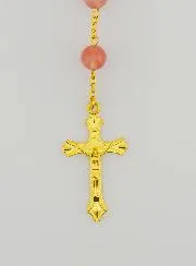 Gold Plated & Quartz Beads Rosary