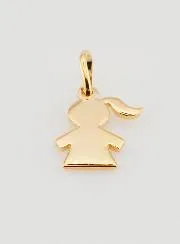 18 Kt Gold Plated Girl Pendant