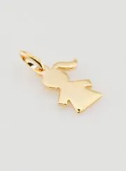18 Kt Gold Plated Girl Pendant