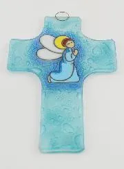 Protective Angel Glass Cross