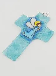 Protective Angel Glass Cross