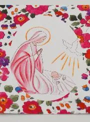 Baptism Picture - Dove & Virgin Mary