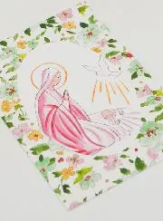 Baptism Picture - Holy Spirit Dove & Virgin Mary