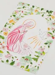 Baptism Picture - Holy Spirit Dove & Virgin Mary