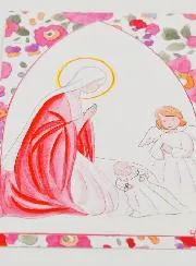 Baptism Picture - Guardian Angel & Virgin Mary