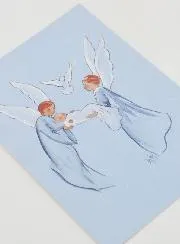 Baptism Picture - Angel & Holy Spirit - 10 x 15 cm