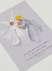 Virgin Mary & Angel Baptism rayer Card - 10 x 15 cm