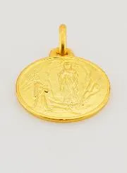 Our Lady of Lourdes Gold Plated Baptism Medal