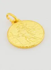 Saint Christopher Gold Plated Baptism Medal