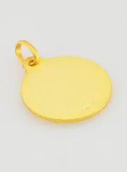 Saint Christopher Gold Plated Baptism Medal
