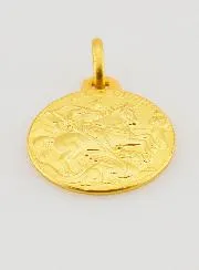 Saint Georges Gold Plated Baptism Medal