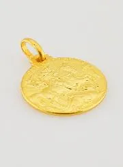 Saint Georges Gold Plated Baptism Medal
