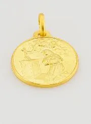 Saint Rita Gold Plated Baptism Medal