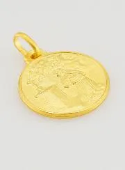 Saint Rita Gold Plated Baptism Medal