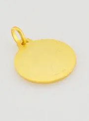 Saint Rita Gold Plated Baptism Medal