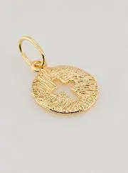 18 Kt Gold Plated Baptism Cross Medal
