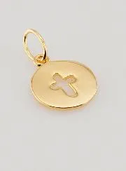 18 Kt Gold Plated Baptism Cross Medal