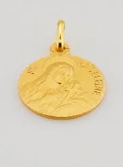Holy Mary Magdalene Gold Plated Baptism Medal