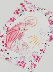 Baptismal Picture - Holy Virgin Mary with Holy Spirit Dove