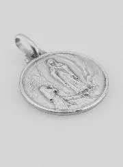 Our Lady of Lourdes Solid Silver Baptism Medal
