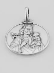 Saint Joseph Solid Silver Baptism Medal