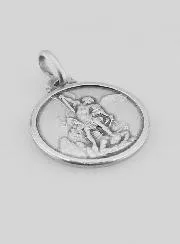 Saint Michael Solid Silver Baptism Medal