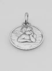 Guardian Angel 925 Solid Silver Baptism Medal