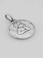 Guardian Angel 925 Solid Silver Baptism Medal