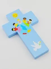 Wood Cross - Children of the World