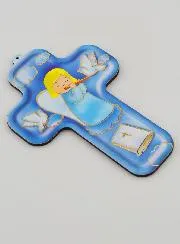 Musician Angel Wood Cross - Baptism Gift