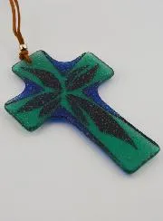 Baptism Gift - Handcrafted Glass Cross