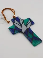 Holy Spirit Dove Glass Cross