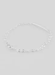 Silver Baptism Bracelet - Coffee Bean Mesh 4 mm