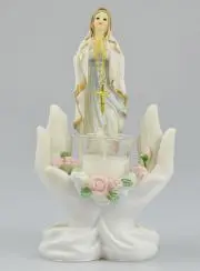 Our Lady of Lourdes Statue Candleholder