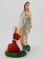 Virgin Mary of Lourdes & St. Bernadette Statue - 18 cm