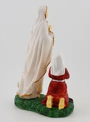 Virgin Mary of Lourdes & St. Bernadette Statue - 18 cm