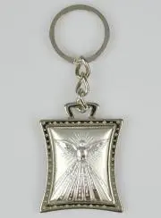 Holy Spirit Silver Metal Key Chain - 4 cm