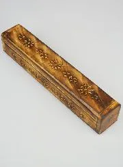 Tibetan Square Wood Incense Burner - 30 cm