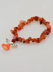 Guardian Angel Religious Bracelet - Coral Stone