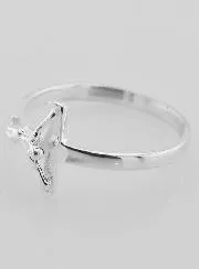 925 Silver Christ's Cross Ring - Size 60