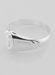 Sterling Solid Silver Christ's Cross Chevalier Ring - Size 62