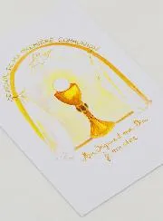 My First Communion Memory Card - Gold
